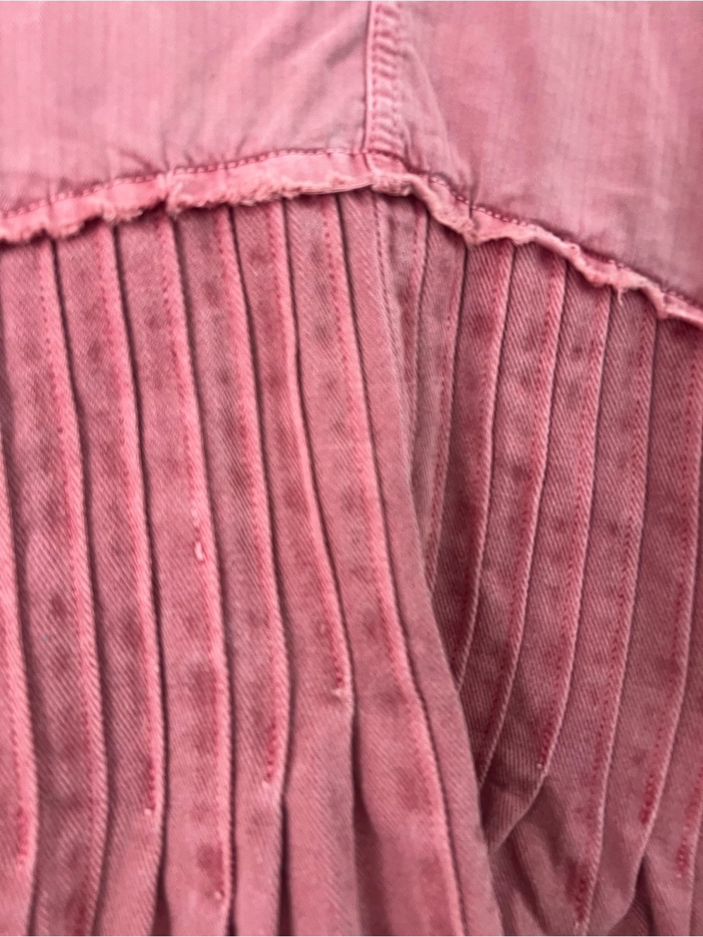 Free People Rose-Pink Cassidy Pleated Button-Front Jean Jacket - Picture 14 of 14